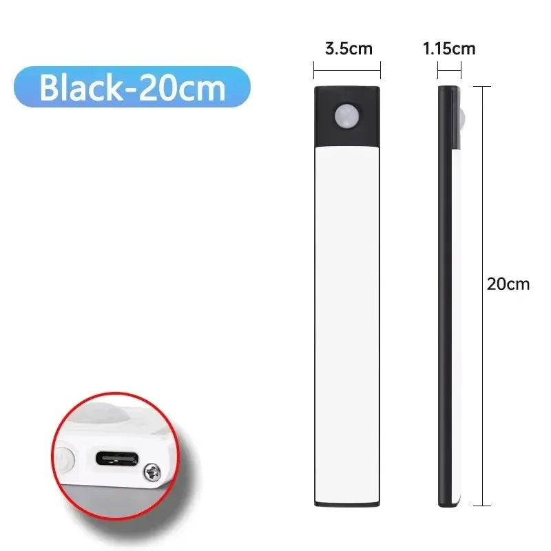 3-in-1 Under Cabinet LED Light – Motion Sensor, USB Rechargeable (Multiple Lengths)