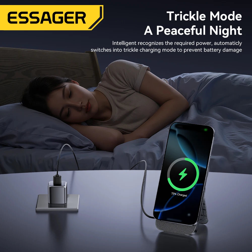 ESSAGER 3-in-1 Foldable Wireless Charger – 15W Optimized