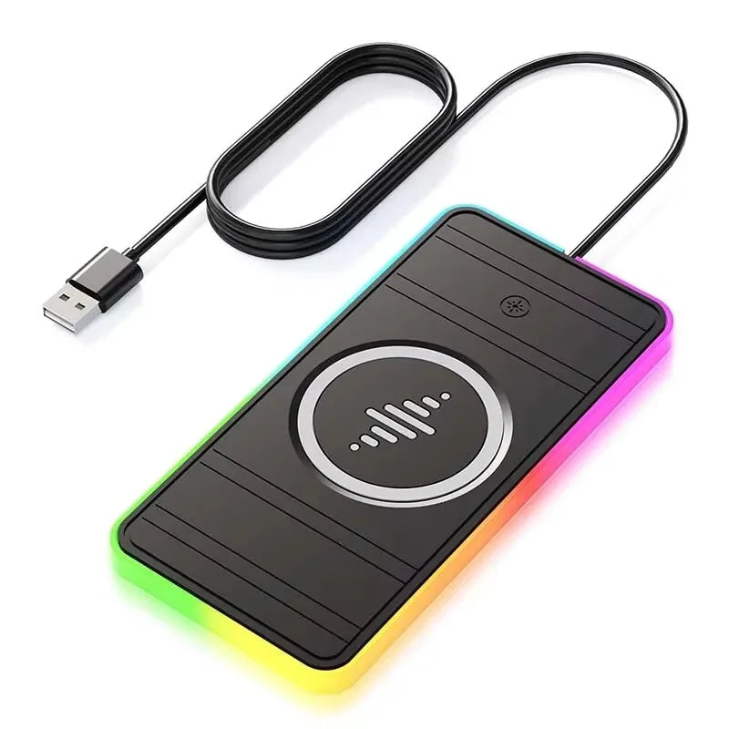 Silicone Car Wireless Charger – 15W, Non-Slip Pad