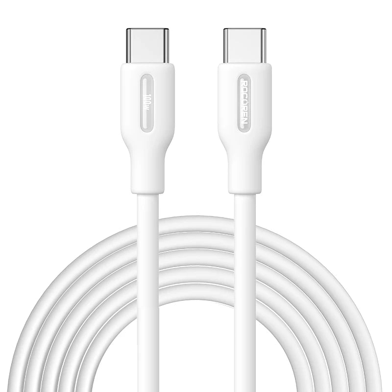 USB-C 100W Fast Charger Cable – Type-C Cord for Laptop & Phone