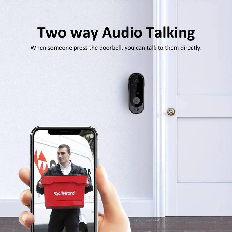 Smart Wi-Fi Camera Doorbell – HD Video Intercom & Night Vision