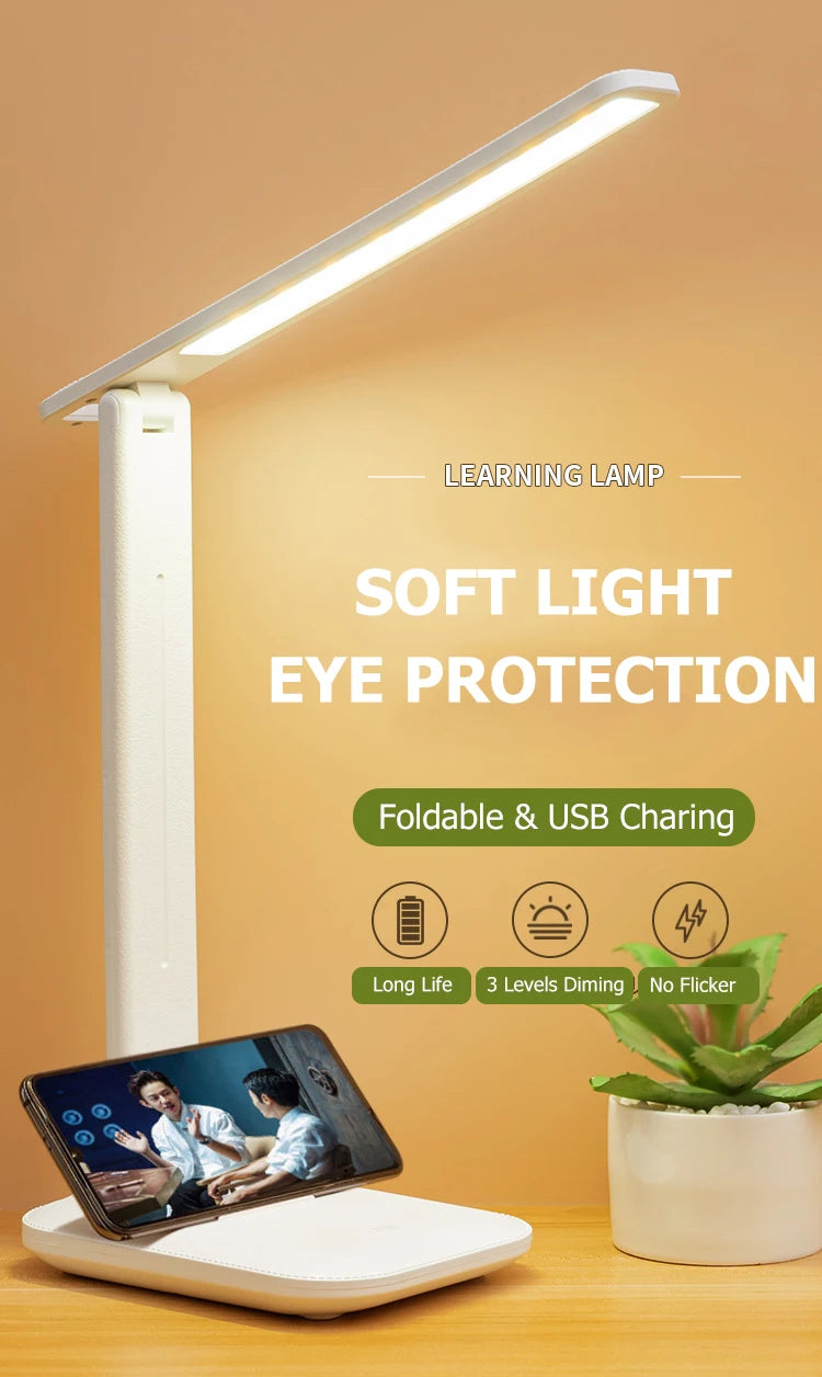 Foldable USB Desk Lamp – Reading & Study Night Light