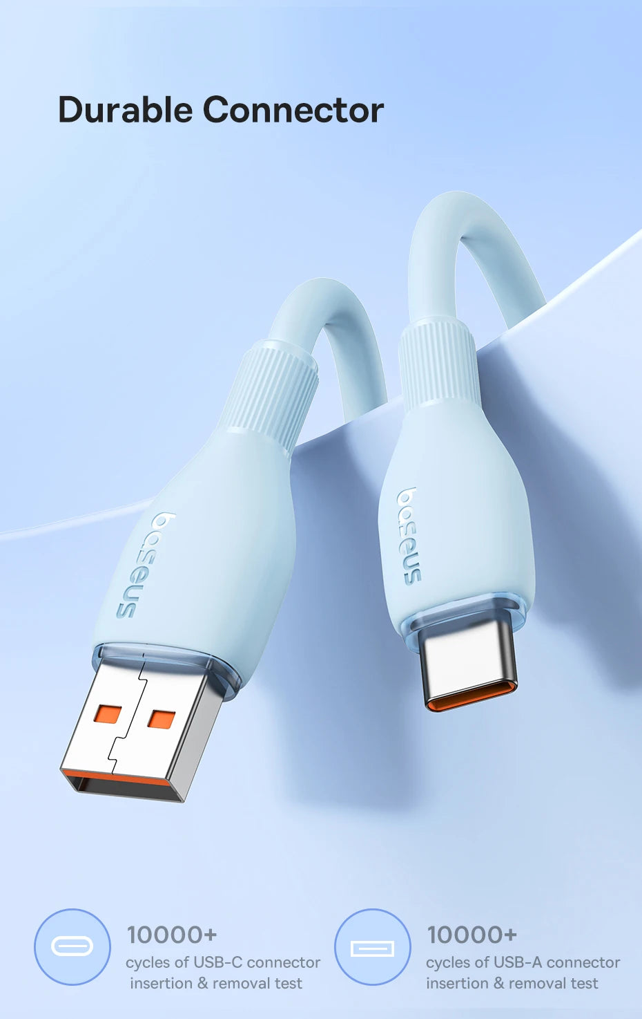 Baseus USB-C Fast Charging Cable – Data Cord for Smartphones