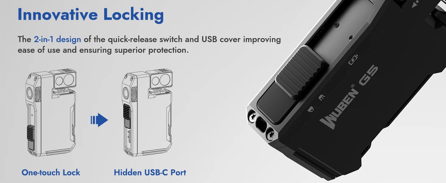 WUBEN G5 Mini Flashlight – 400L EDC Rechargeable Pocket Torch