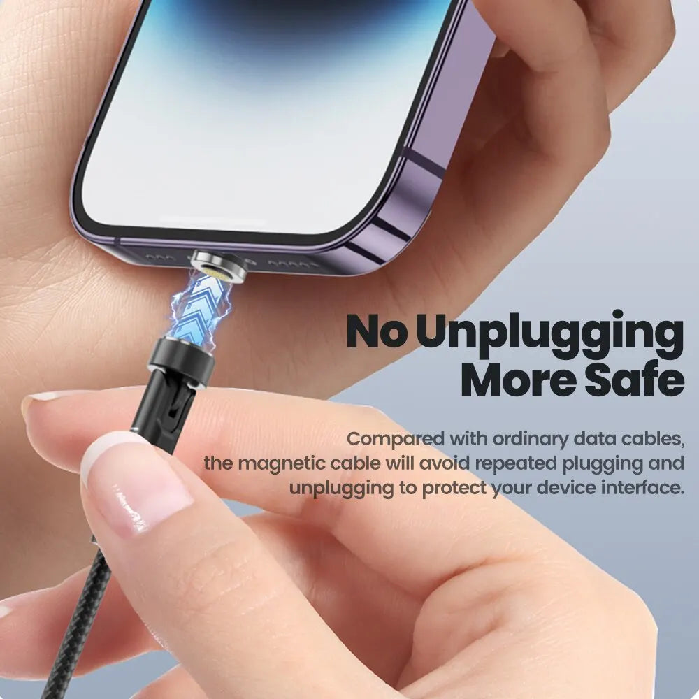 Toocki 540° Magnetic USB-C Cable – Fast Charge for iPhone & Android
