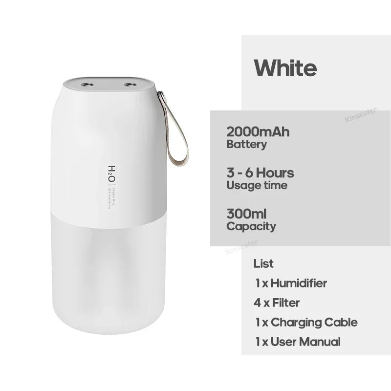 Xiaomi Youpin Mini Air Humidifier – 300 - 400ml Double Mist USB Design