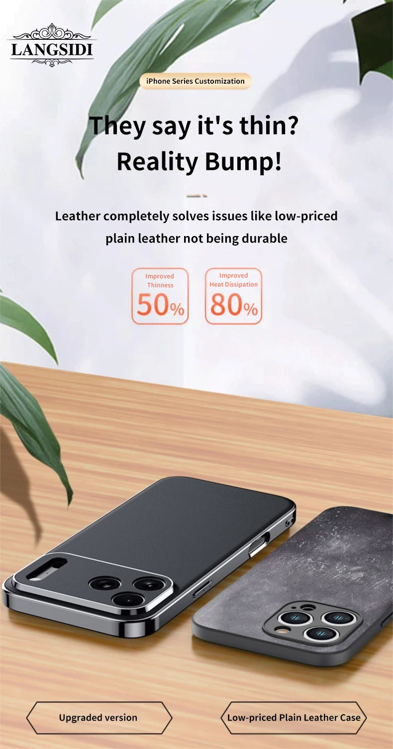Luxury Leather Protective Case – iPhone 16 & 17 Series