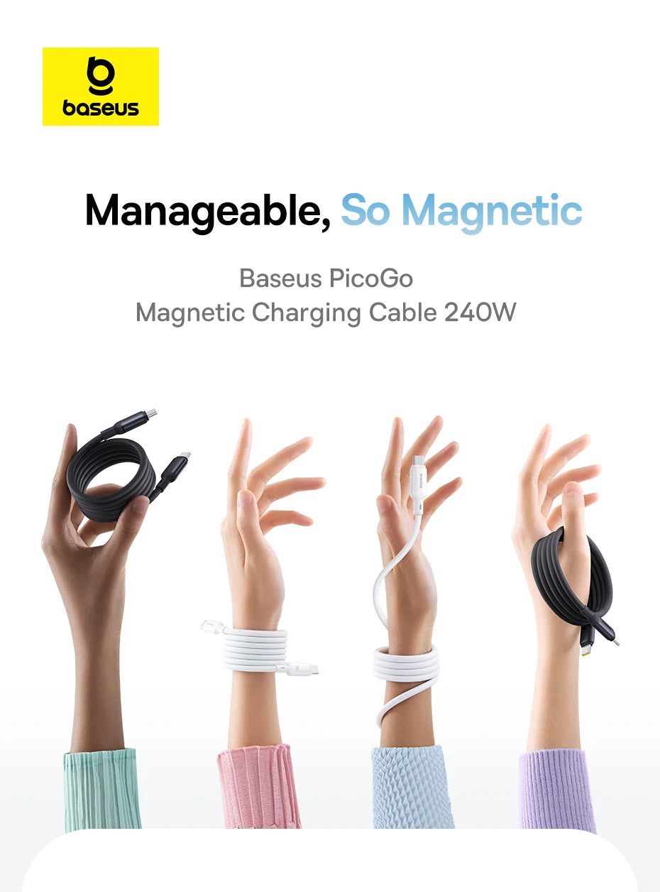Baseus Picogo 240W Magnetic USB-C Fast Charging Cable