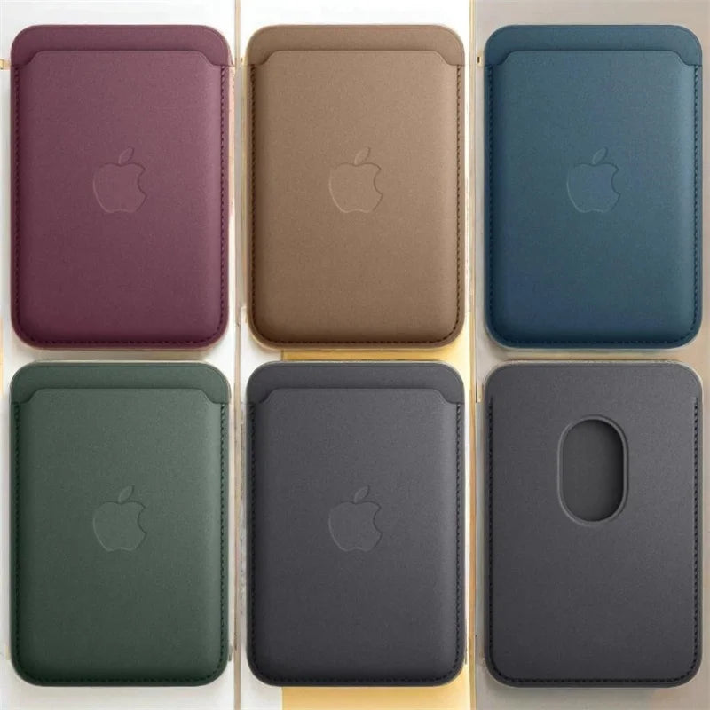 MagSafe Magnetic Leather Wallet Case for iPhone 17 Pro Max / 16 / 15 – Card Holder Cover