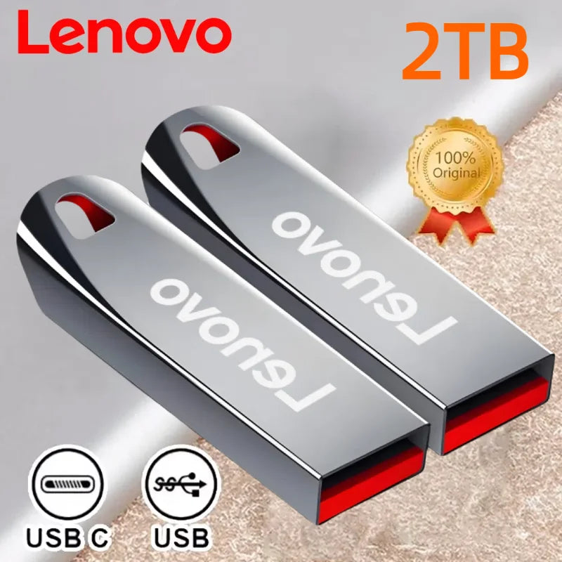 Lenovo USB 3.0 Flash Drive – 2TB/1TB/512GB Waterproof Metal Storage