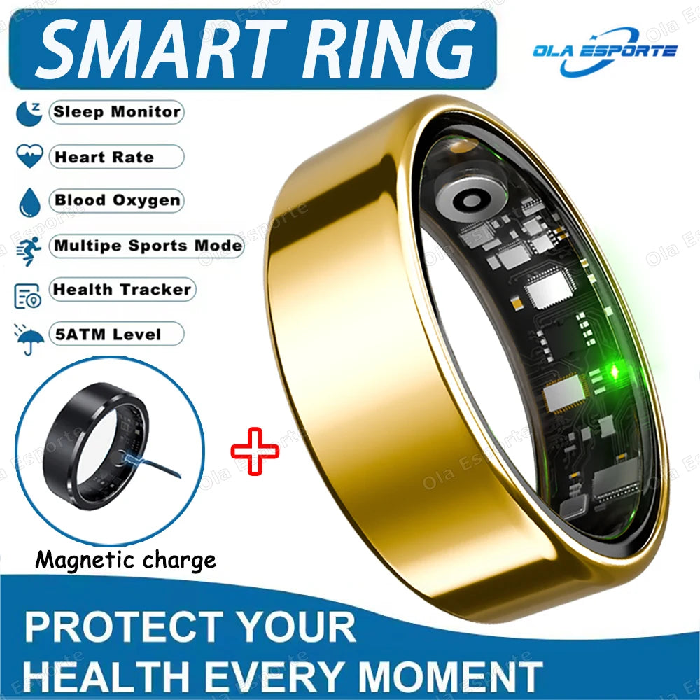 Smart Ring 2025 – Health & Fitness Tracker, Waterproof IP68