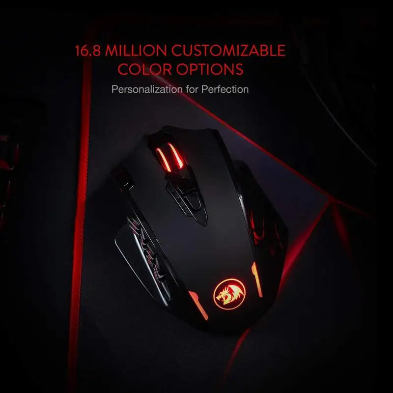 Redragon M913 RGB Gaming Mouse – 16000 DPI, Wired & Wireless, 16 Buttons