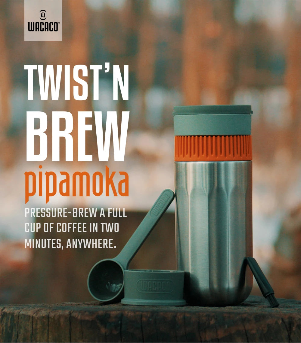 WACACO Pipamoka All-in-One Coffee Maker – Hand-Powered, Insulated & Pressure Brewer