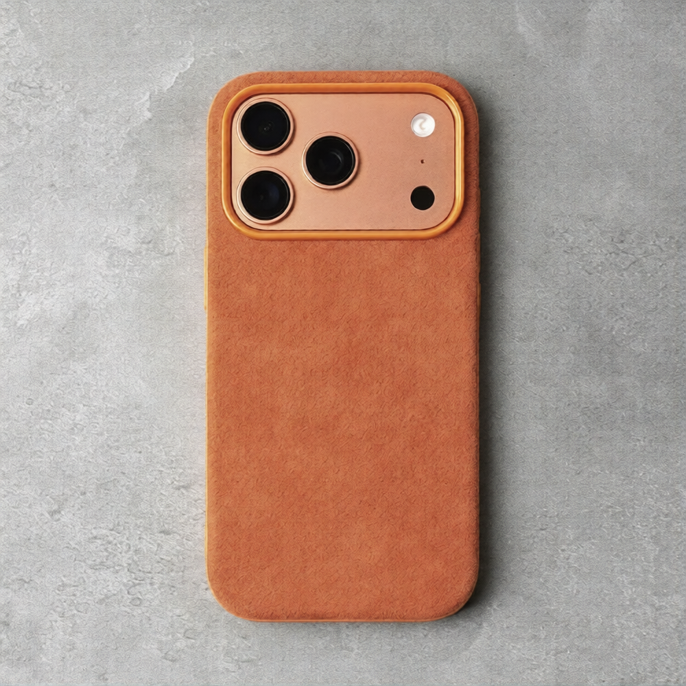 Alcantara Suede-Style MagSafe Case for iPhone 15–17 Series – Luxury Business Cover