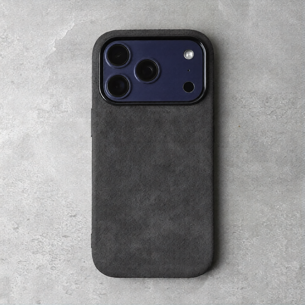 Alcantara Suede-Style MagSafe Case for iPhone 15–17 Series – Luxury Business Cover